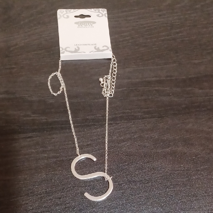 Icon Silver S Initial Necklace 16$